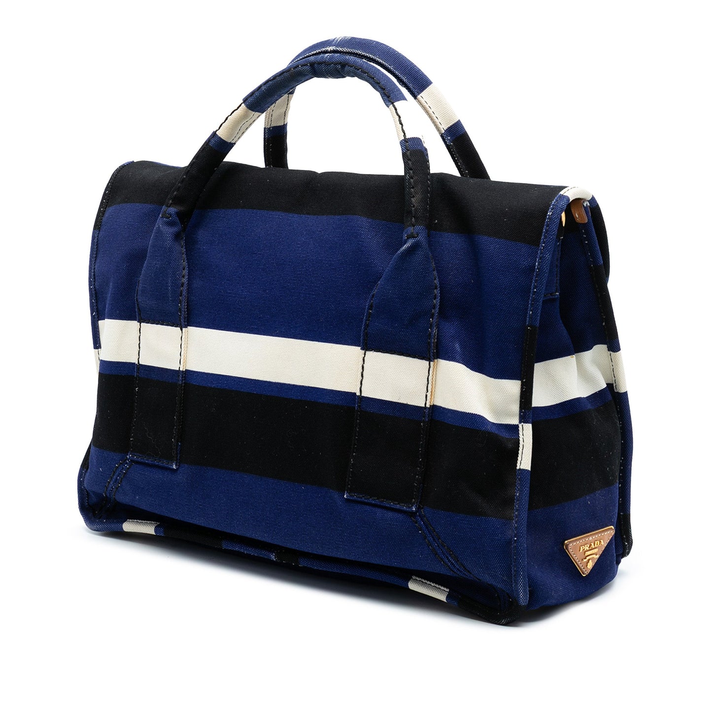 Prada Canvas Canapa Pattina Satchel