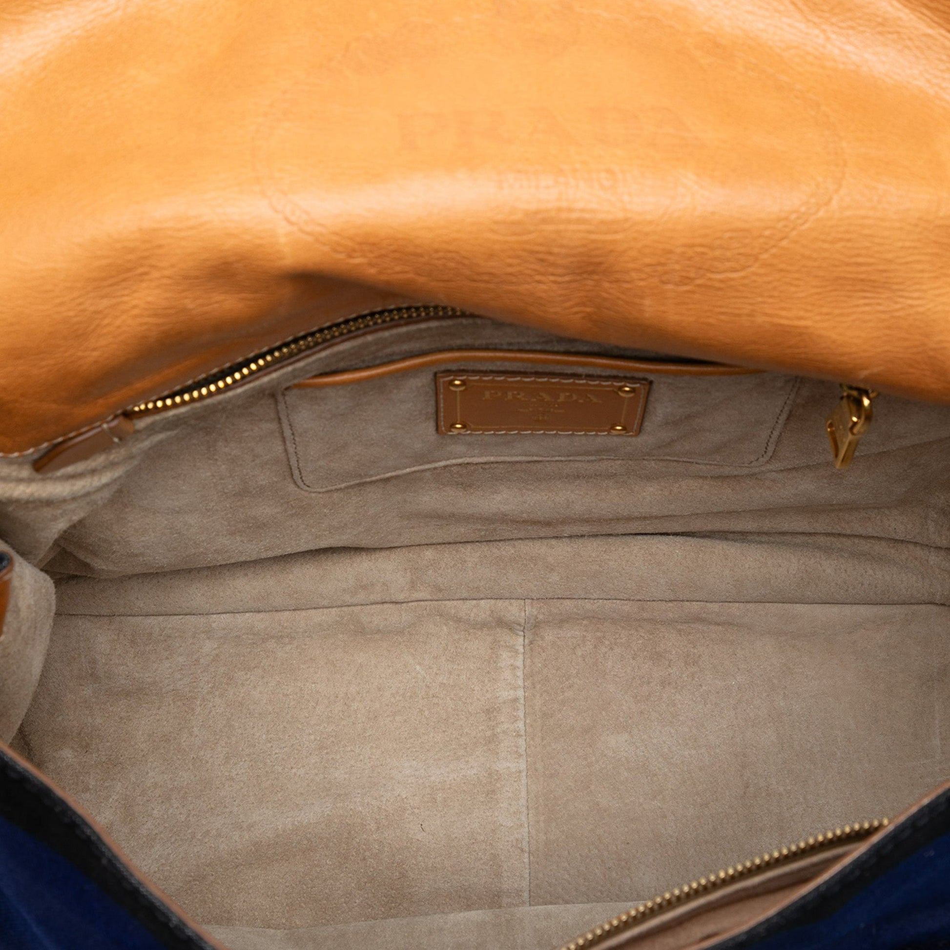 Prada Canvas Canapa Pattina Satchel