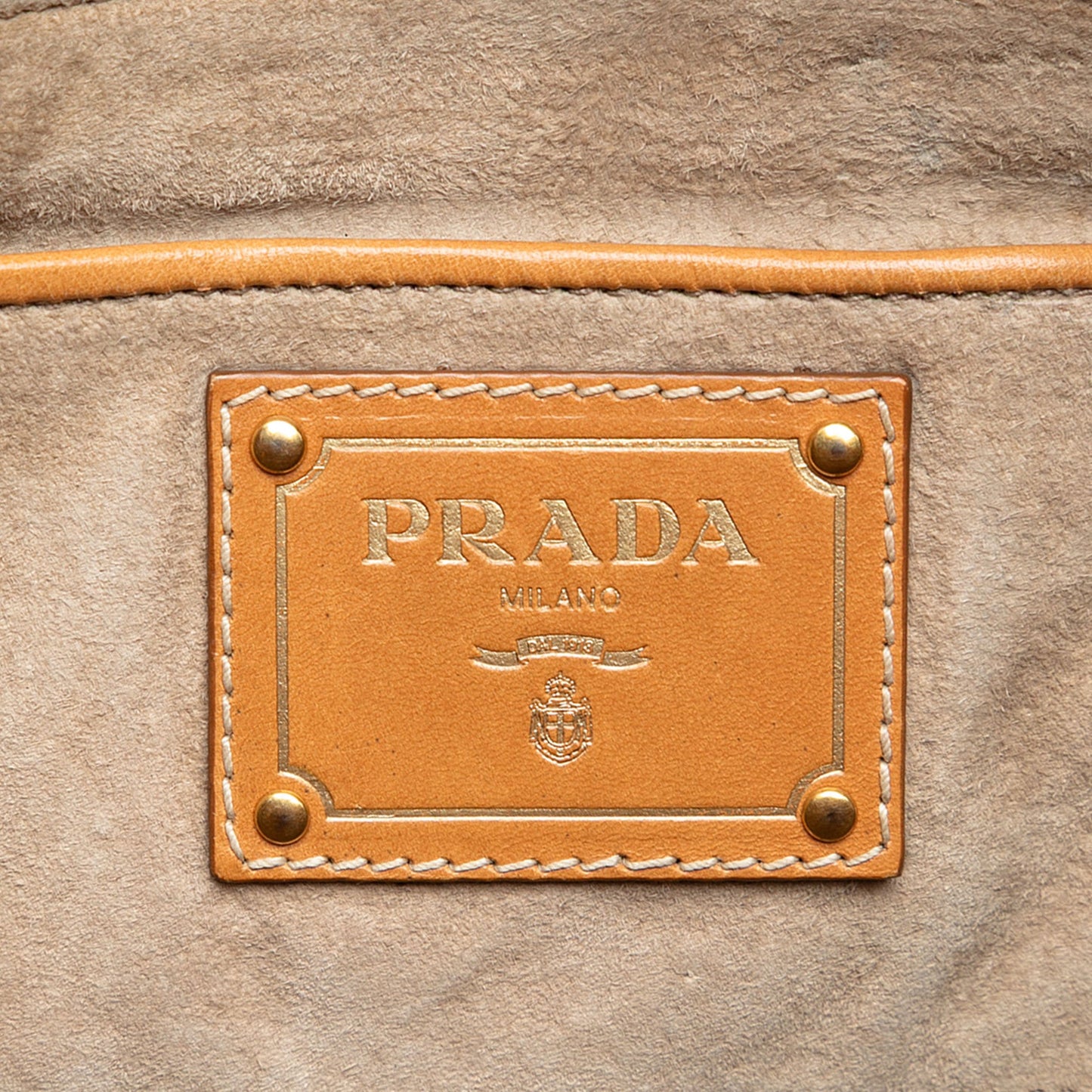 Prada Canvas Canapa Pattina Satchel