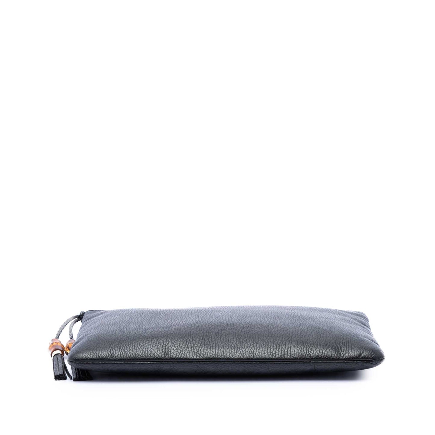 Gucci Calfskin Bamboo Tassel Clutch