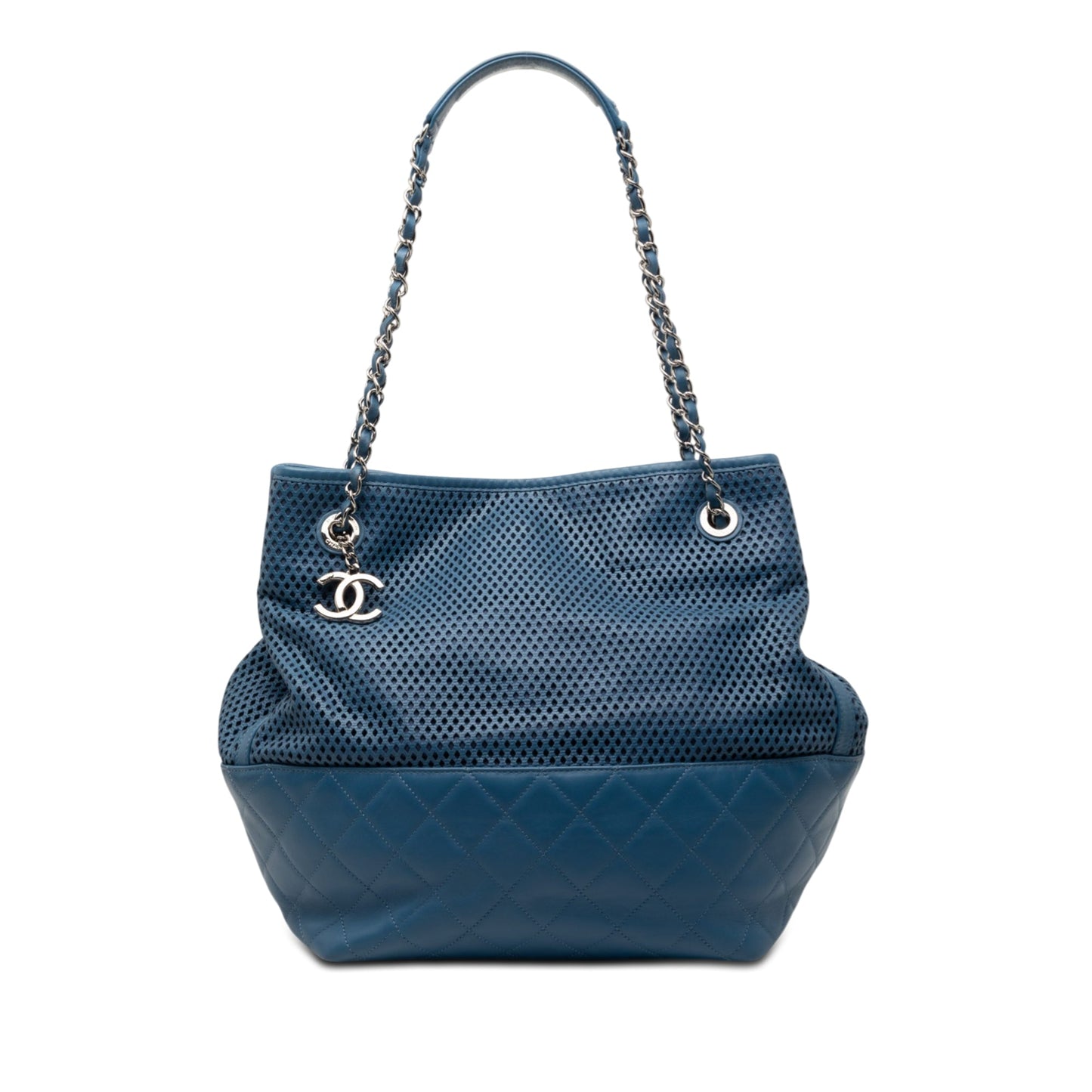Perforated Calfskin Up In The Air North South Tote