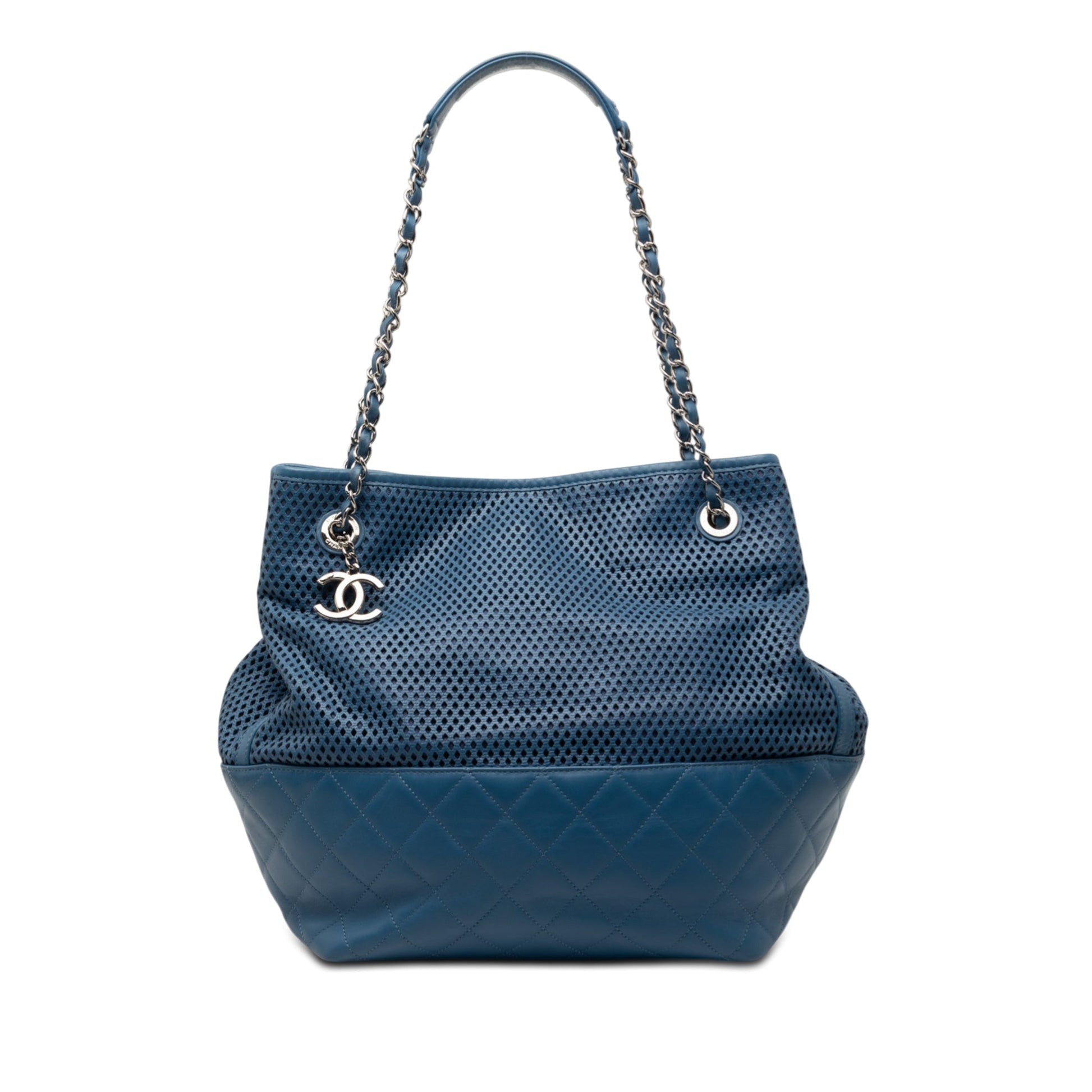 Perforated Calfskin Up In The Air North South Tote