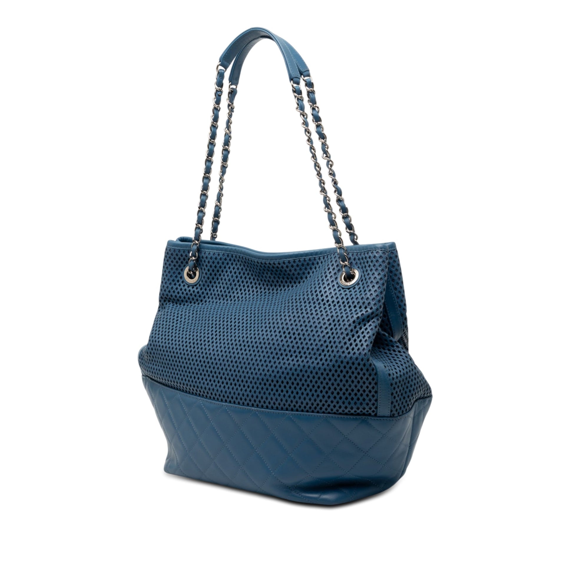 Perforated Calfskin Up In The Air North South Tote