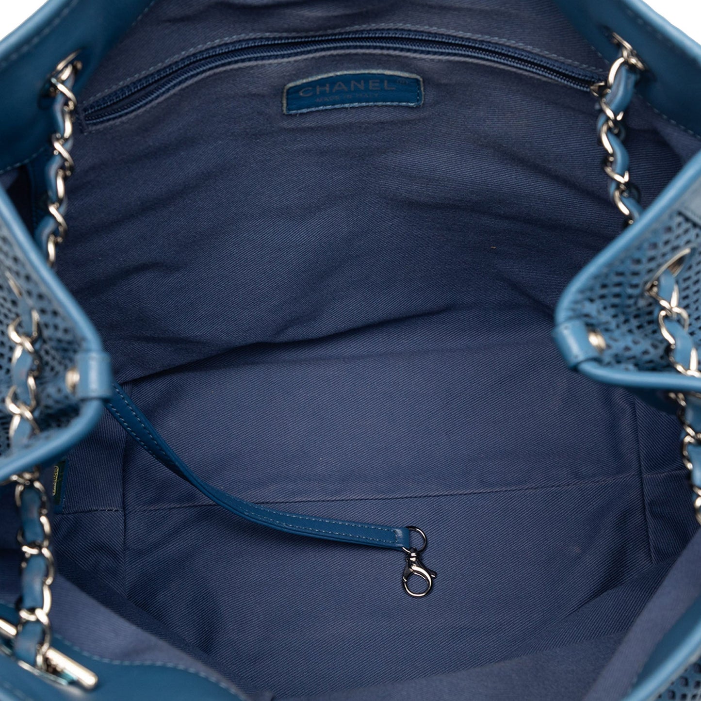 Perforated Calfskin Up In The Air North South Tote