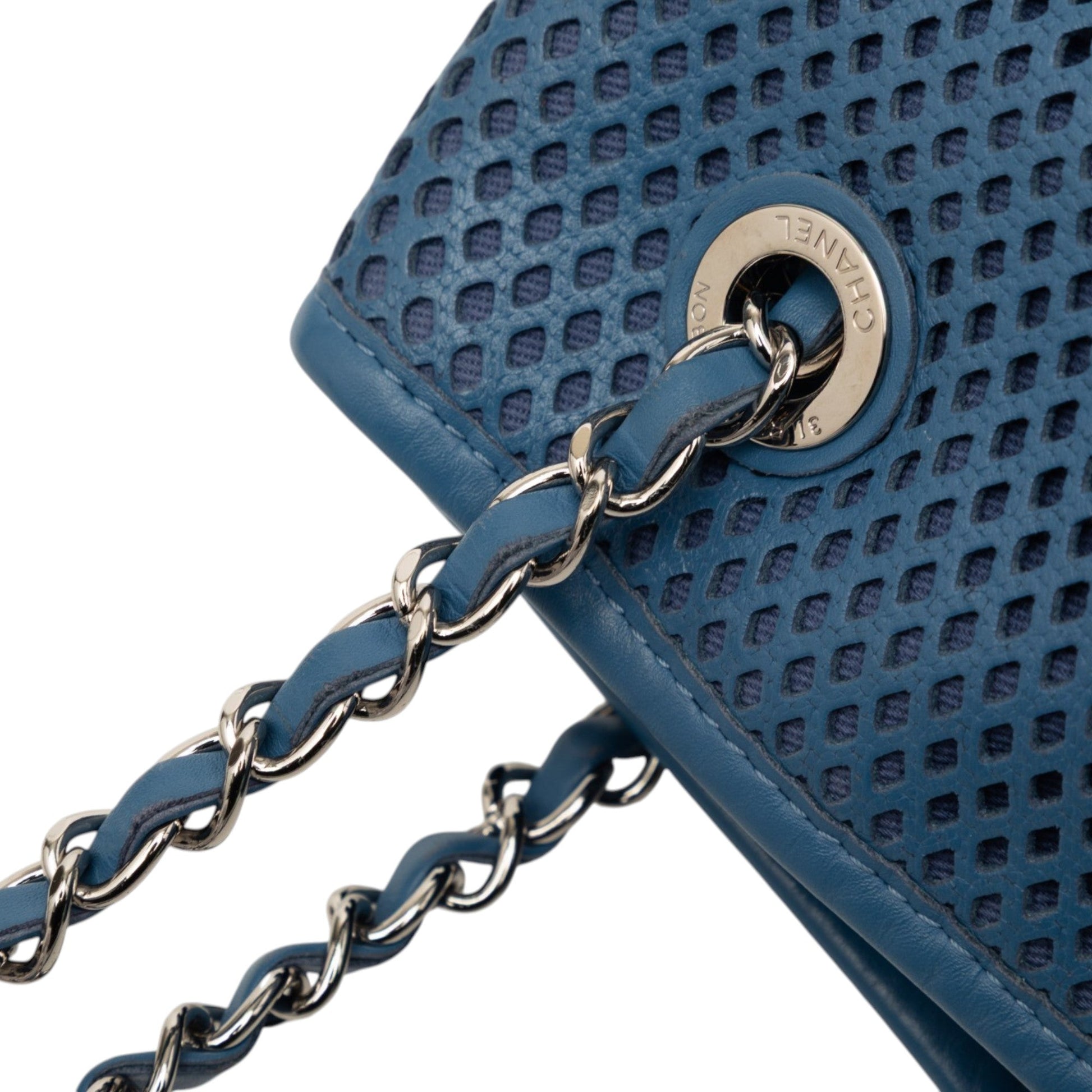 Perforated Calfskin Up In The Air North South Tote