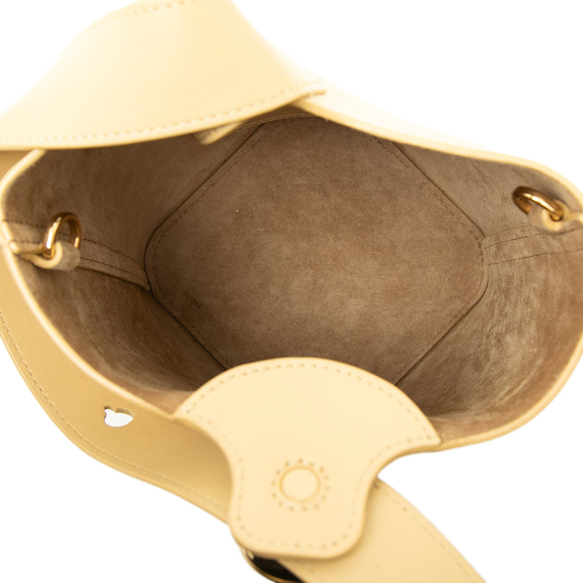LOEWE Mini Calfskin Pebble Bucket Bag — Yellow
