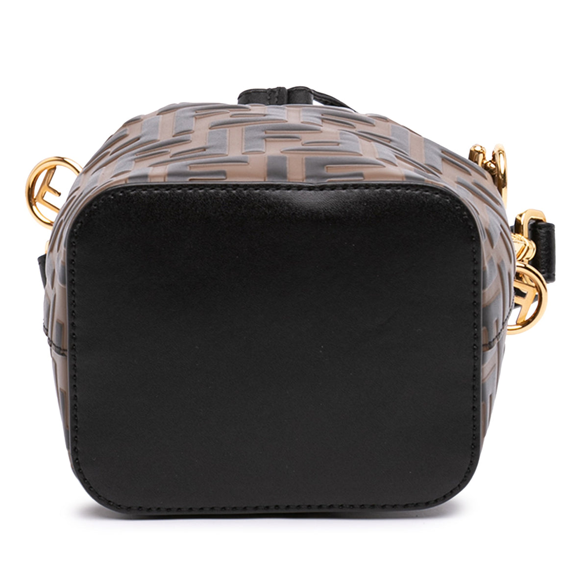 Fendi Mini FF 1974 Embossed Leather Mon Tresor Bucket Bag