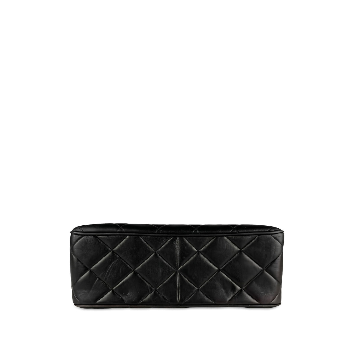 Chanel XL CC Quilted Lambskin Square Single Flap — Black