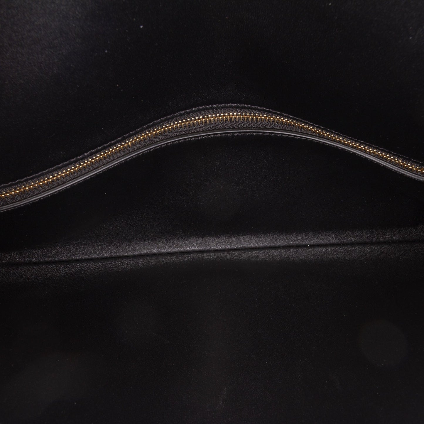 Celine Leather Asymmetric Logo Clutch