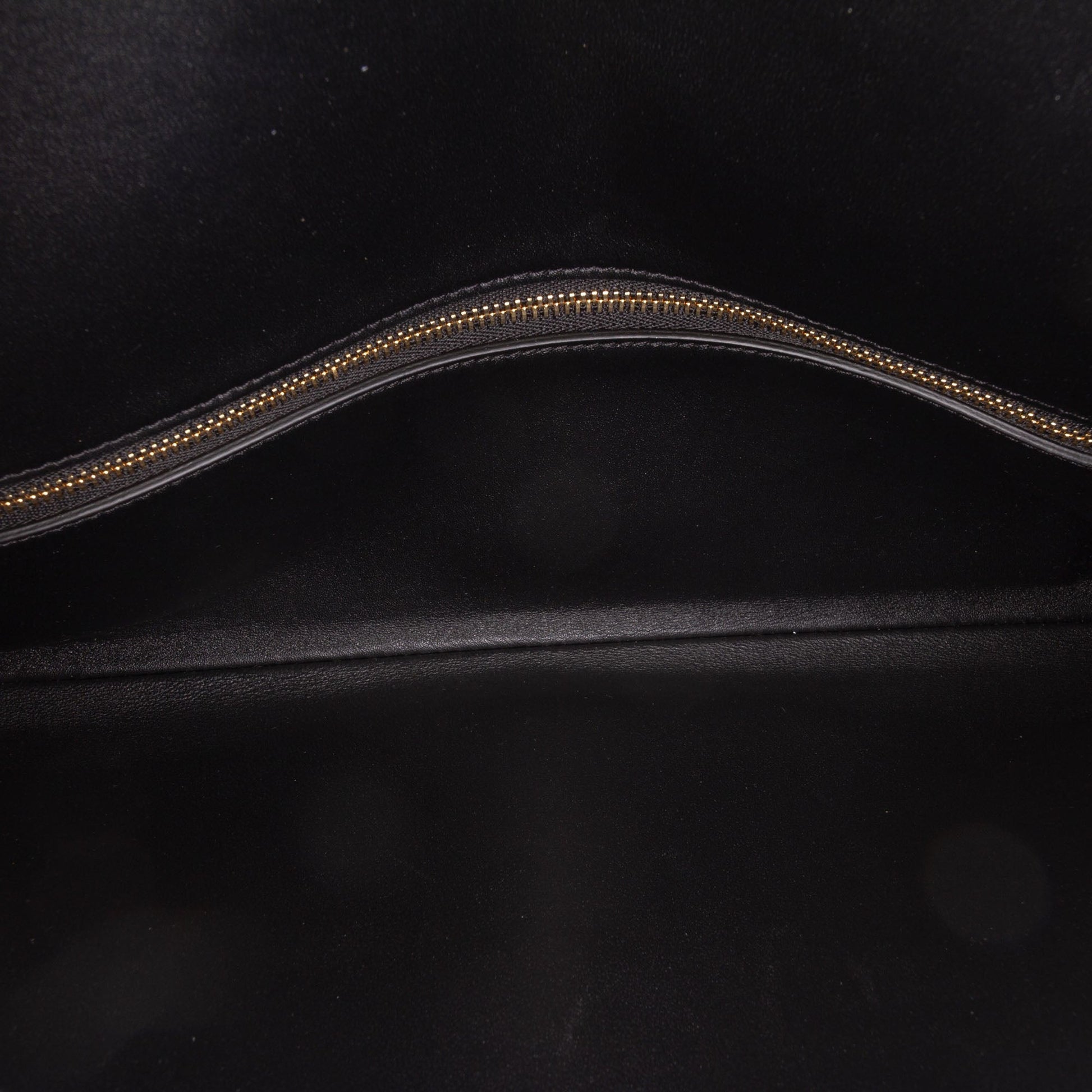 Celine Leather Asymmetric Logo Clutch
