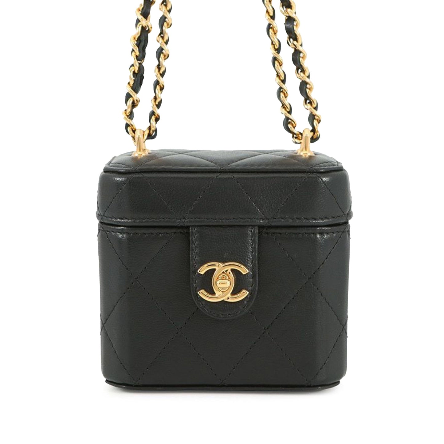 Chanel Mini CC Quilted Lambskin Vanity Case with Chain