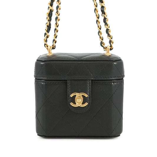 Chanel Mini CC Quilted Lambskin Vanity Case with Chain