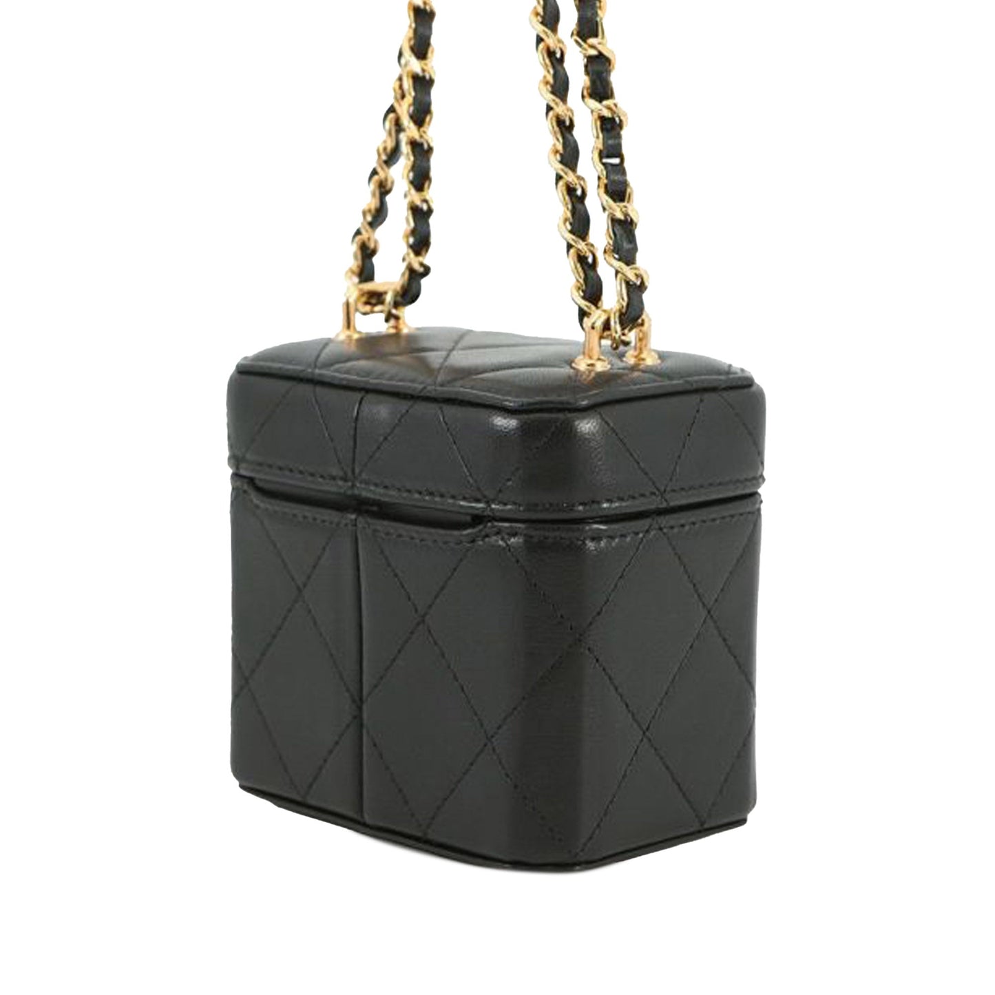 Chanel Mini CC Quilted Lambskin Vanity Case with Chain