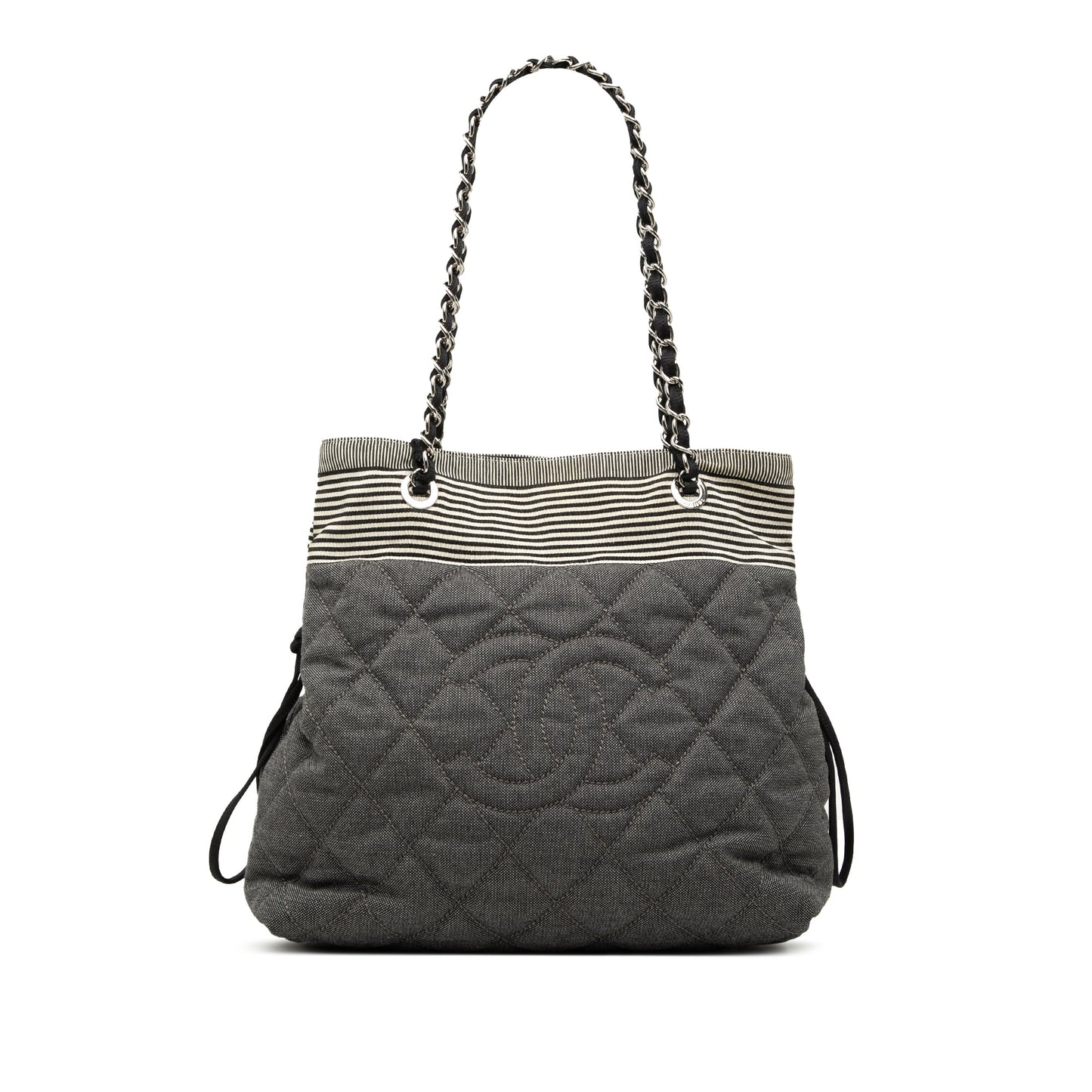 Chanel CC Quilted Denim Bonbon Tote