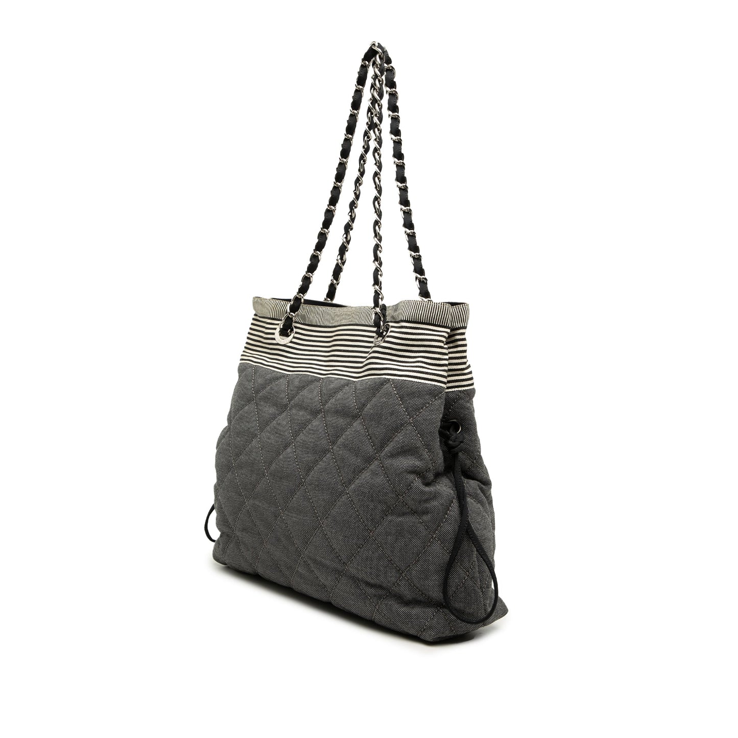 Chanel CC Quilted Denim Bonbon Tote