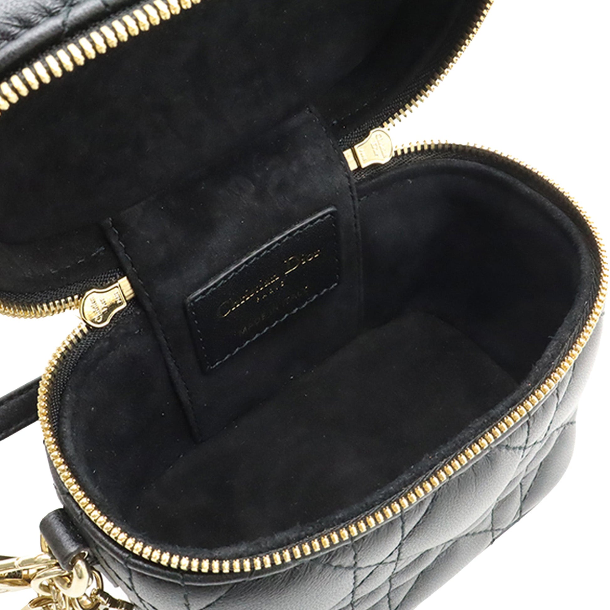 Dior Micro Lambskin Cannage Lady Dior Vanity Case