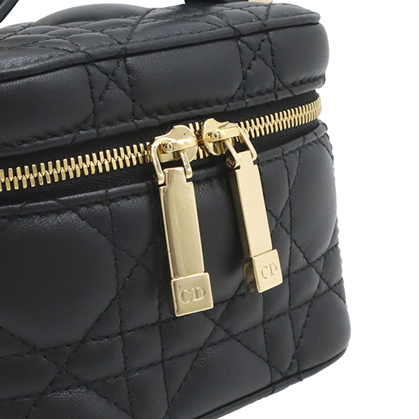 Dior Micro Lambskin Cannage Lady Dior Vanity Case