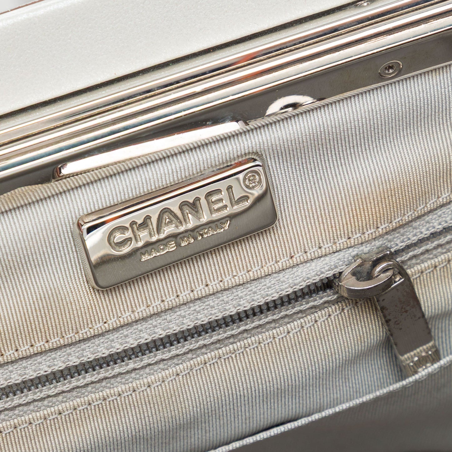 Chanel CC Metallic Calfskin Vanity Bag