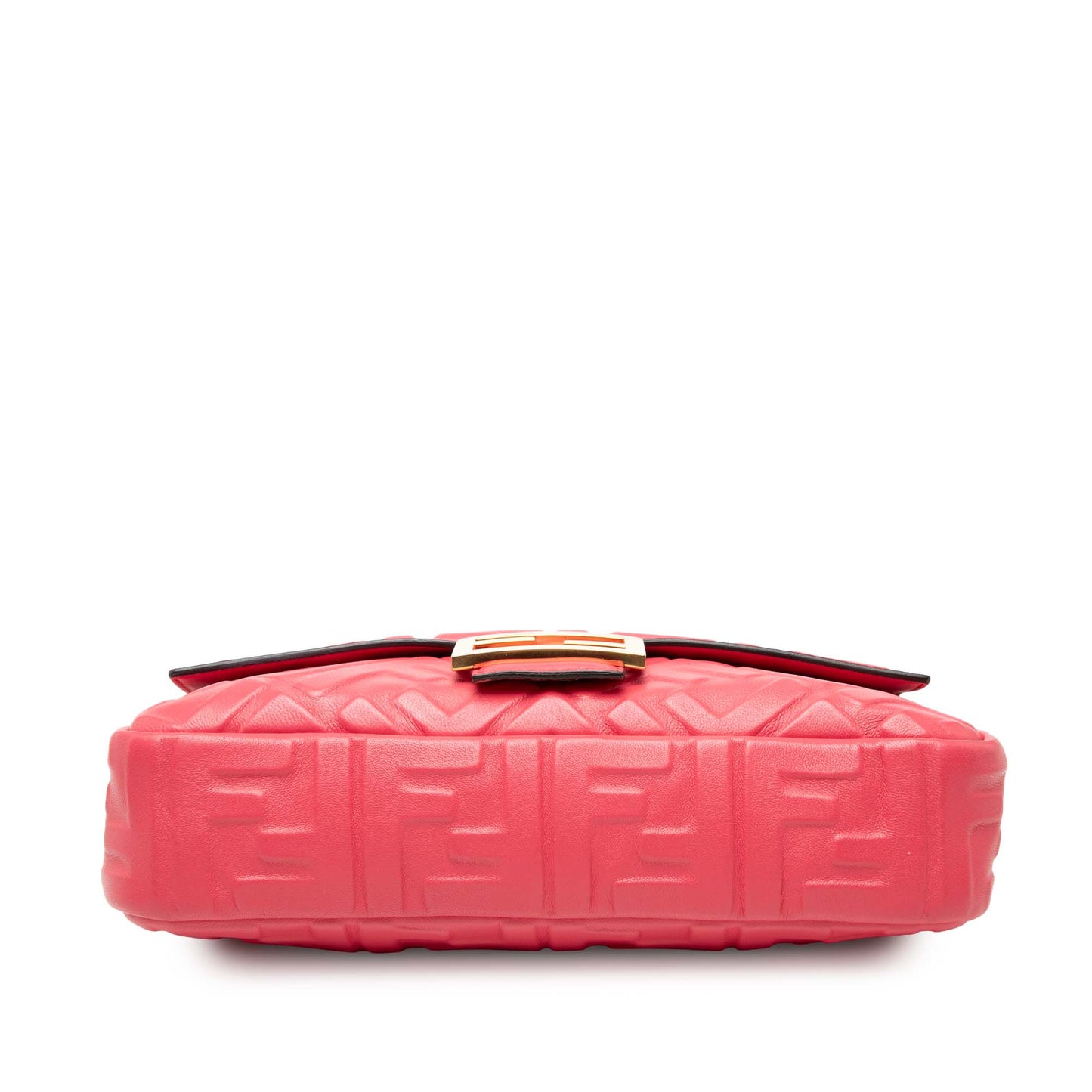 Fendi Zucca Embossed Leather Baguette Satchel