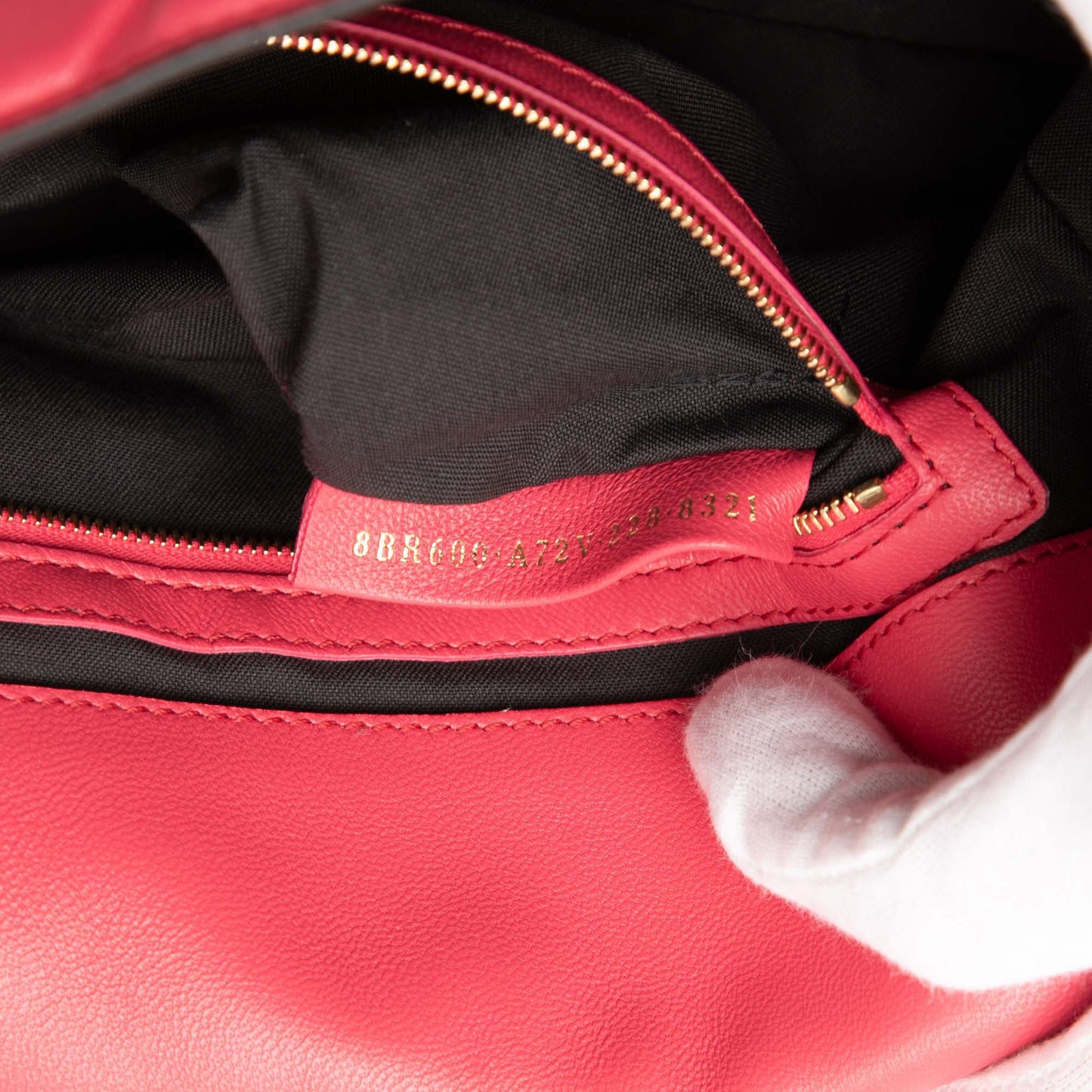 Fendi Zucca Embossed Leather Baguette Satchel