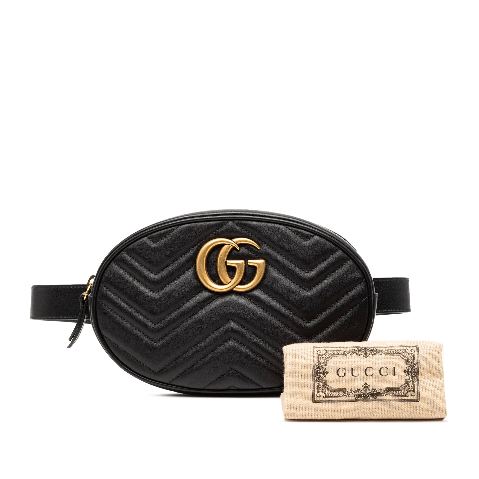 Gucci GG Marmont Matelasse Leather Belt Bag