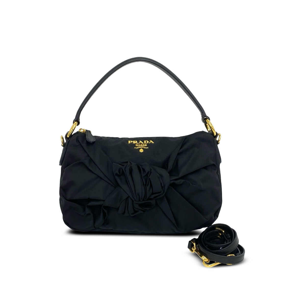 Prada Tessuto Satchel — Black