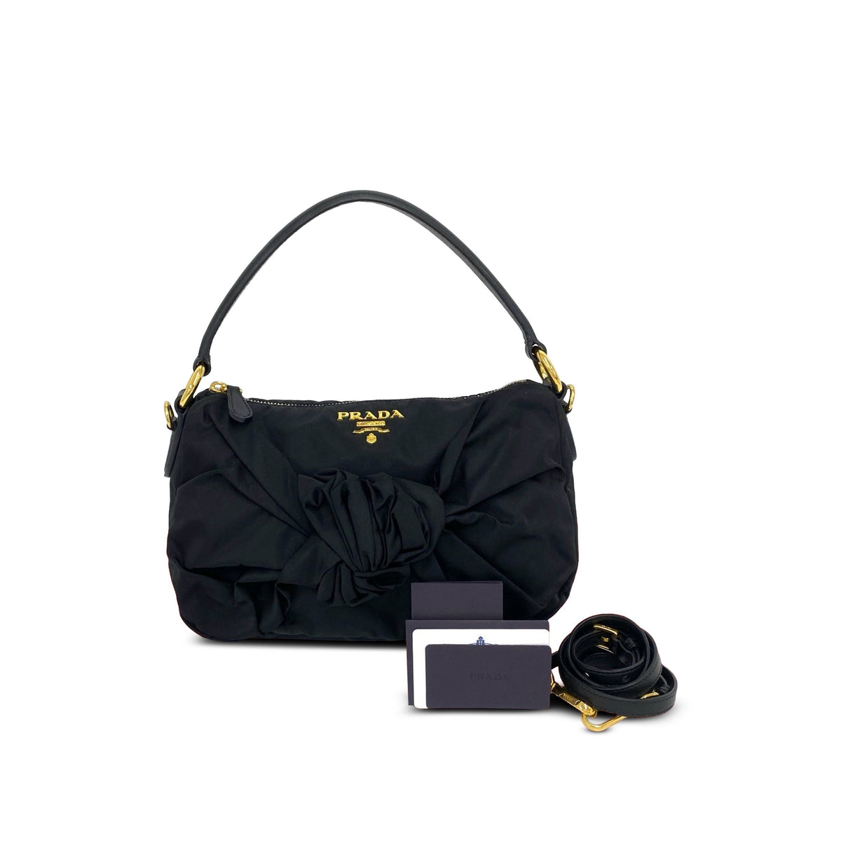 Prada Tessuto Satchel — Black