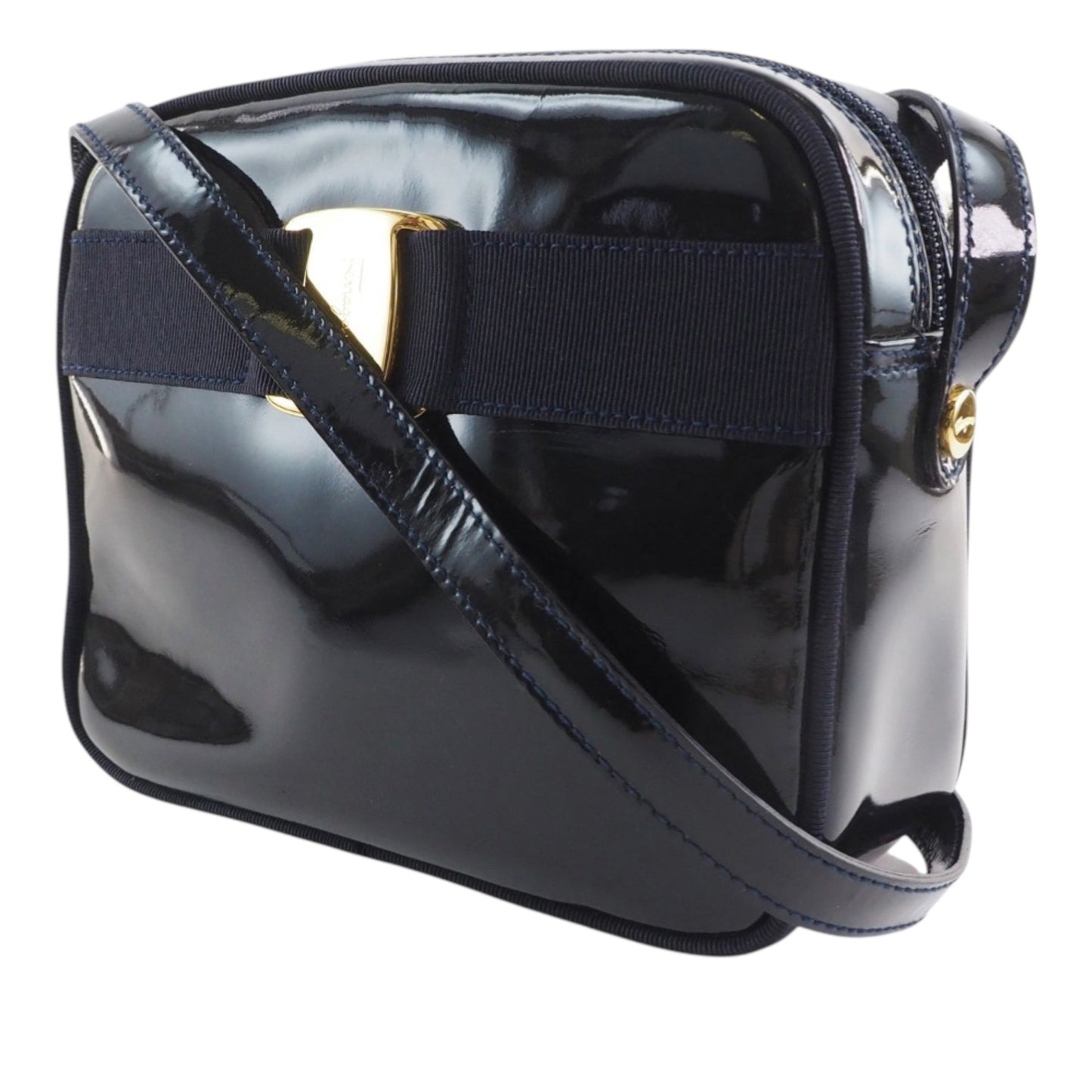 Ferragamo Patent Vara Crossbody