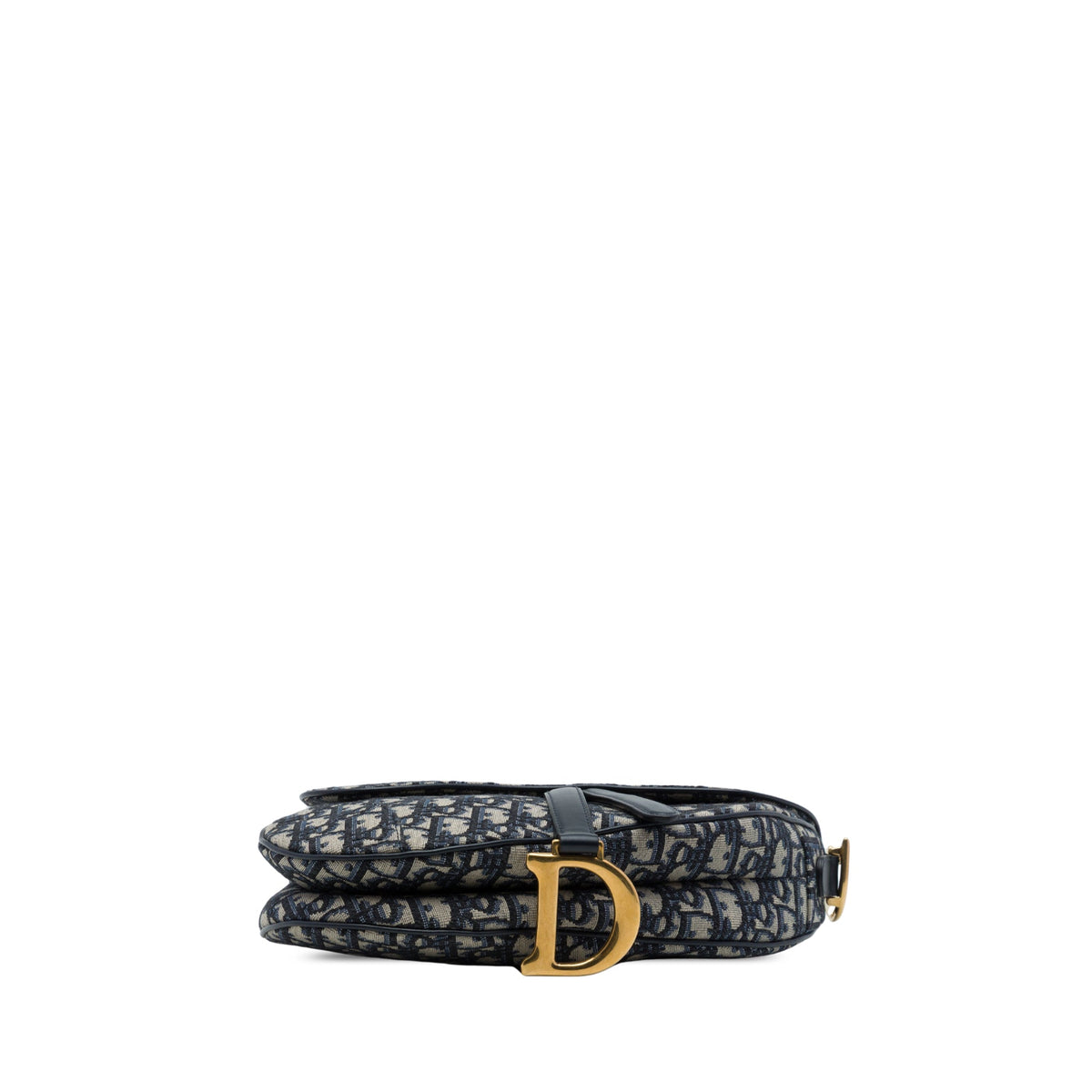 Dior Oblique Canvas Saddle Bag — Blue