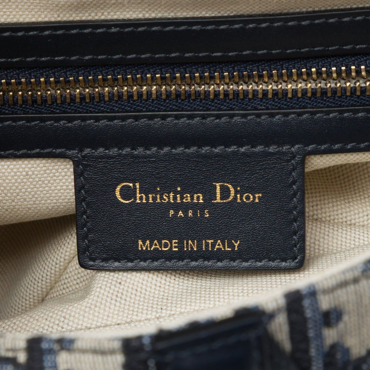 Dior Oblique Canvas Saddle Bag — Blue