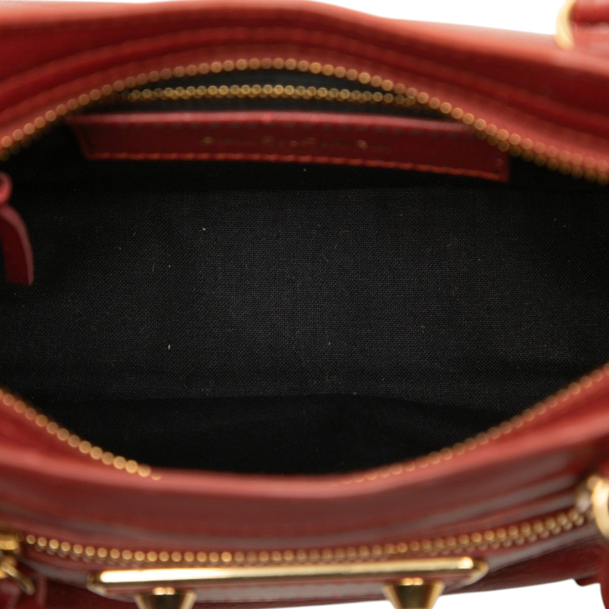 Balenciaga Mini Goatskin Motocross Classic Metallic Edge City Satchel