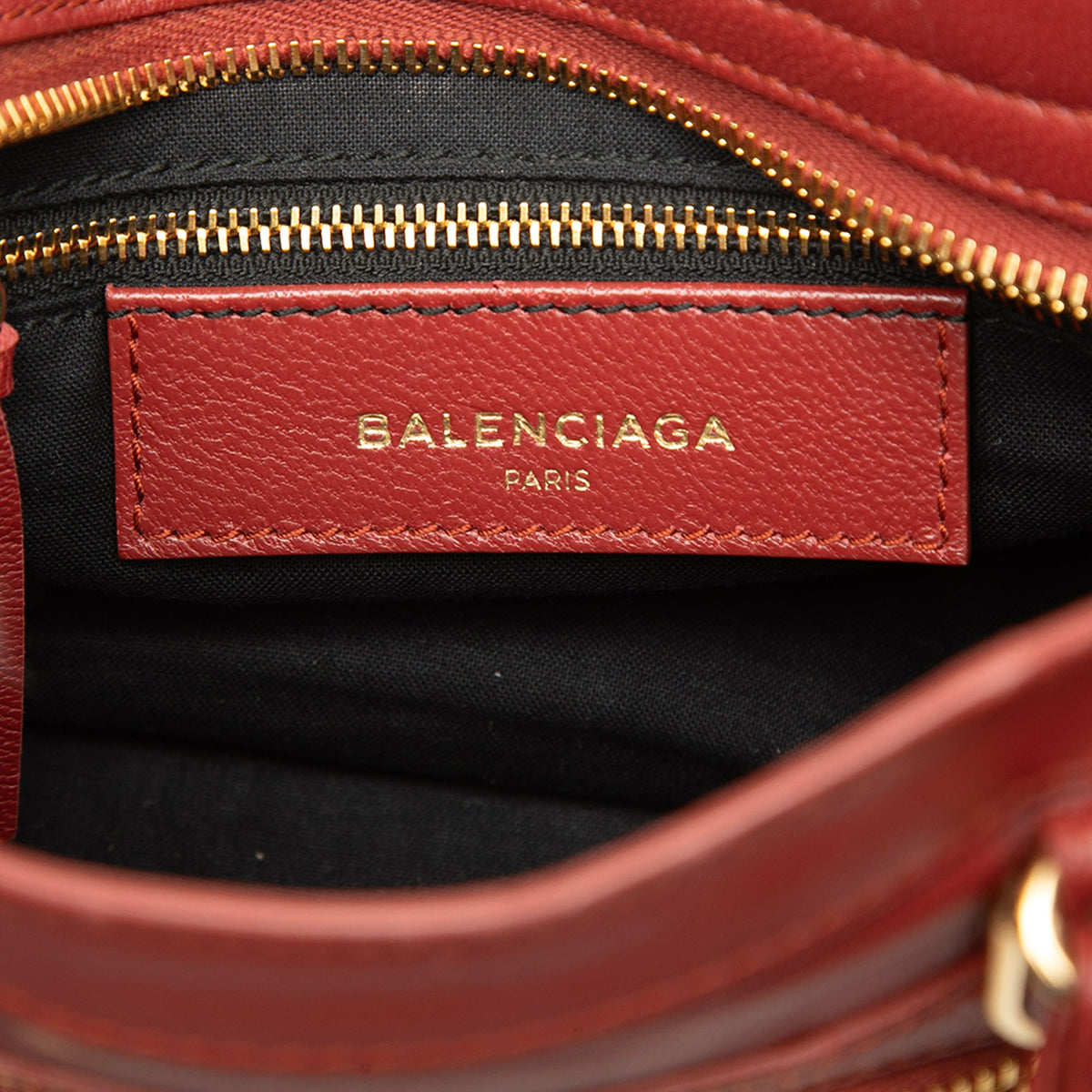 Balenciaga Mini Goatskin Motocross Classic Metallic Edge City Satchel