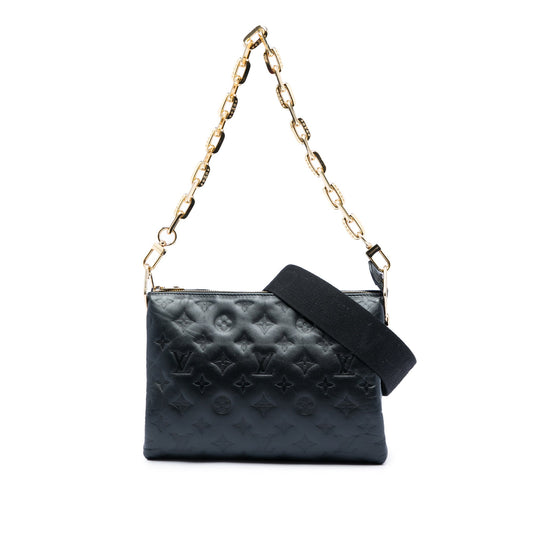 Louis Vuitton Monogram Embossed Puffy Lambskin Coussin PM