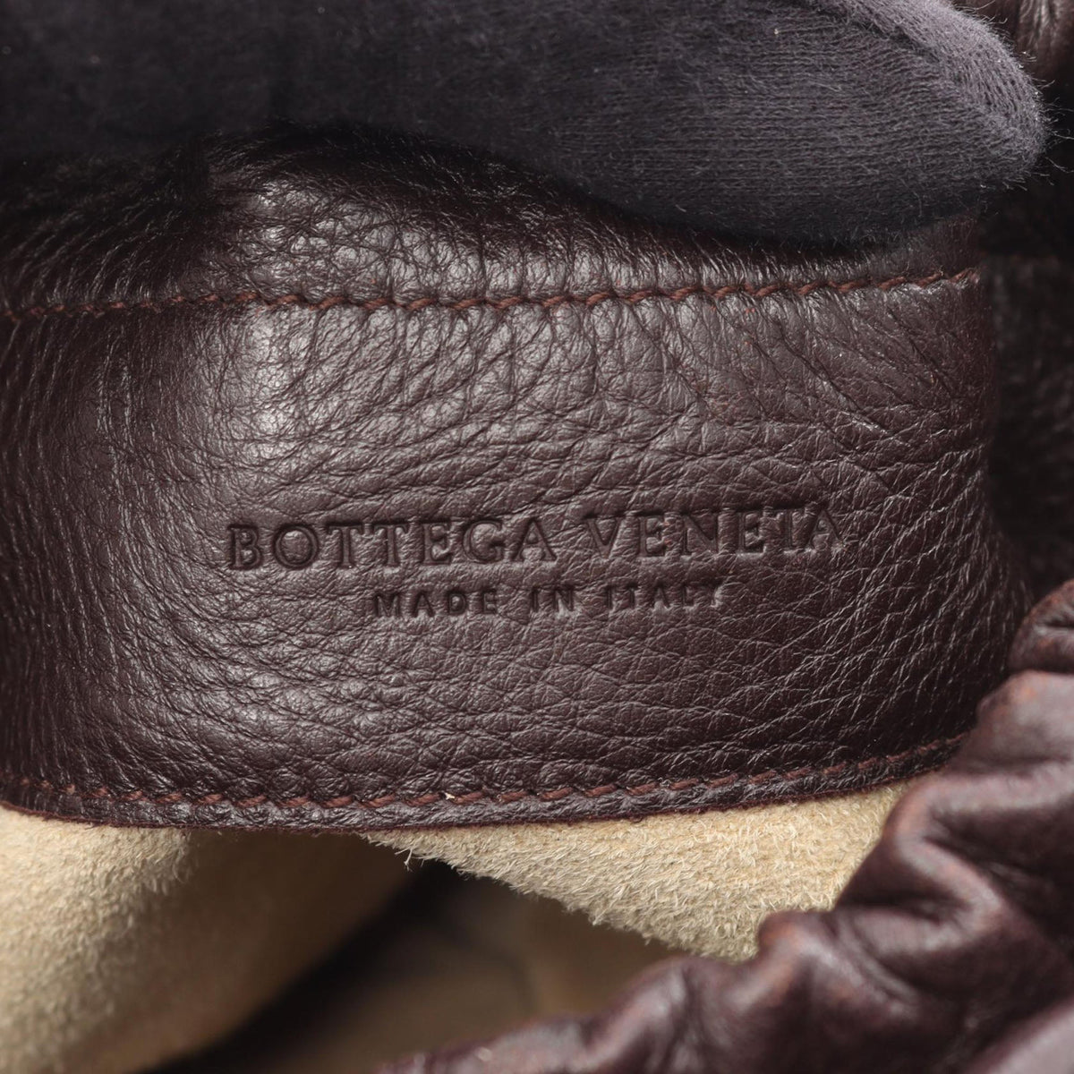 Bottega Veneta Intrecciato Trimmed Drawstring Handbag