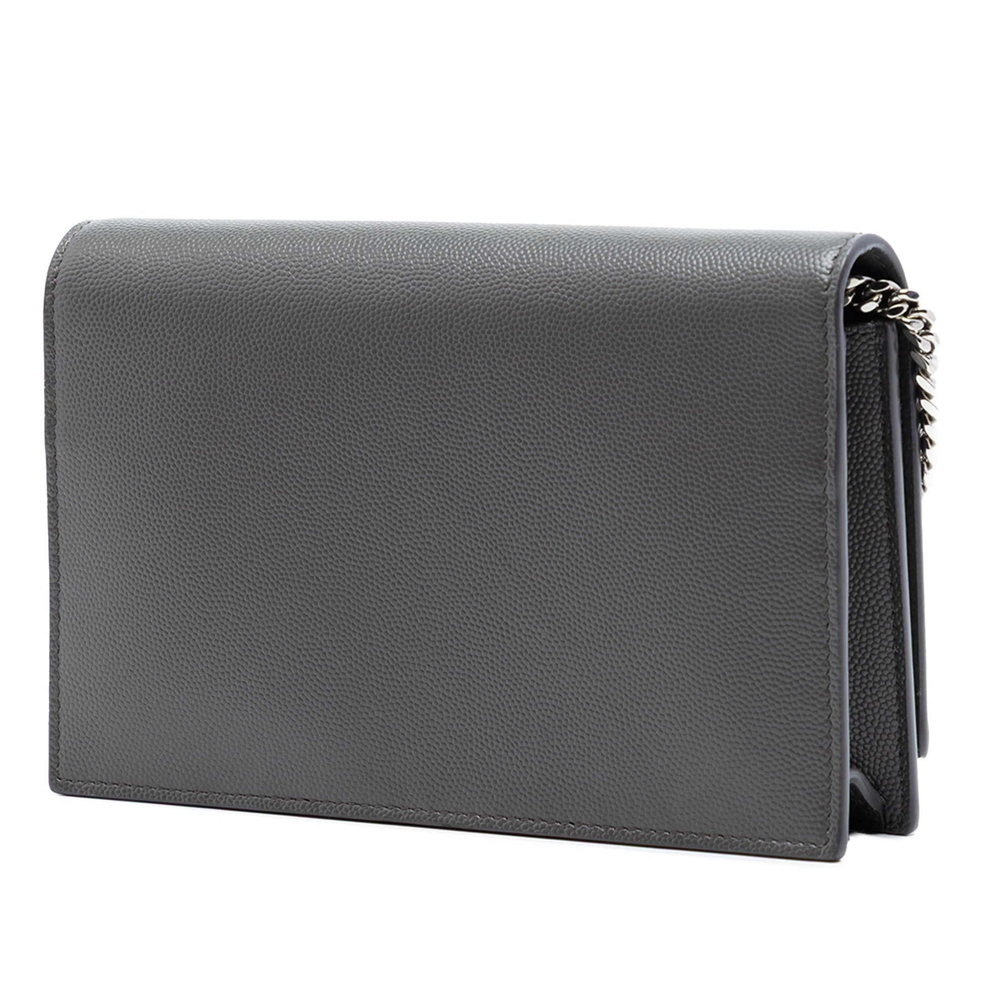 Saint Laurent Grain de Poudre Monogram Kate Tassel Wallet on Chain