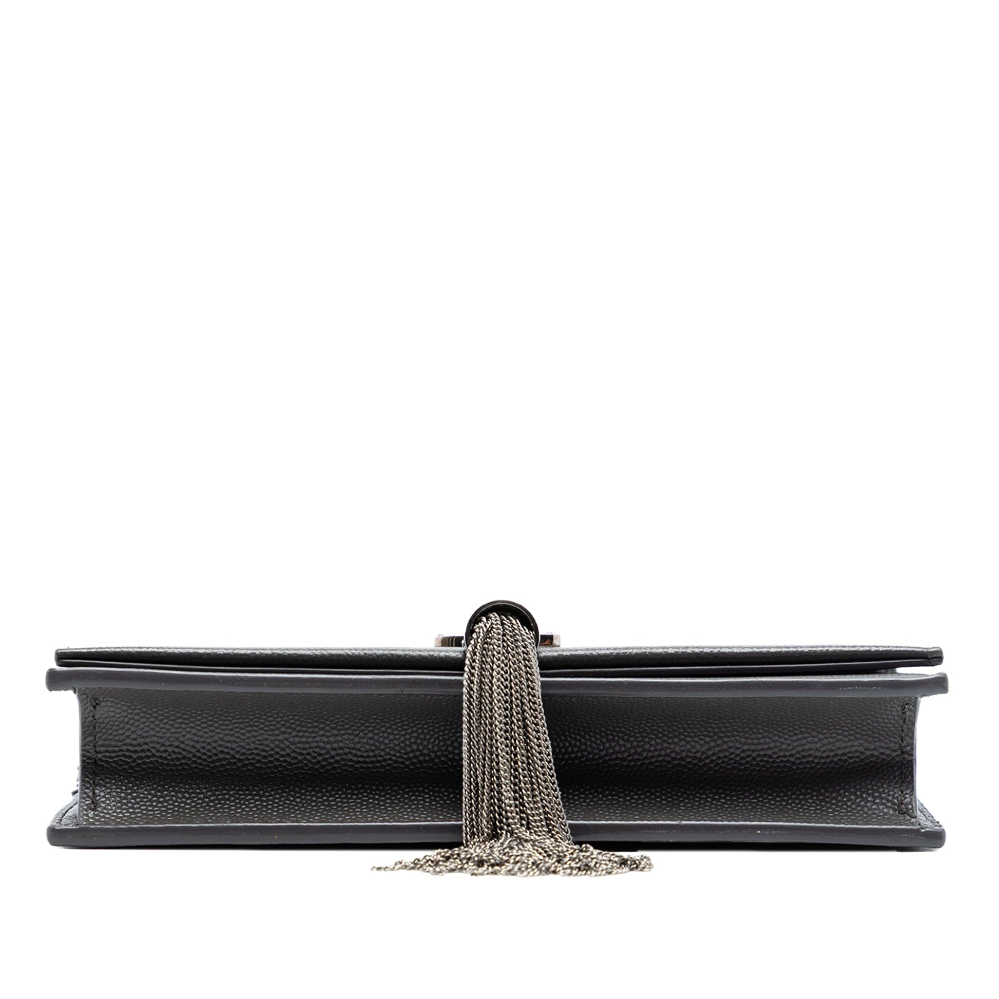 Saint Laurent Grain de Poudre Monogram Kate Tassel Wallet on Chain