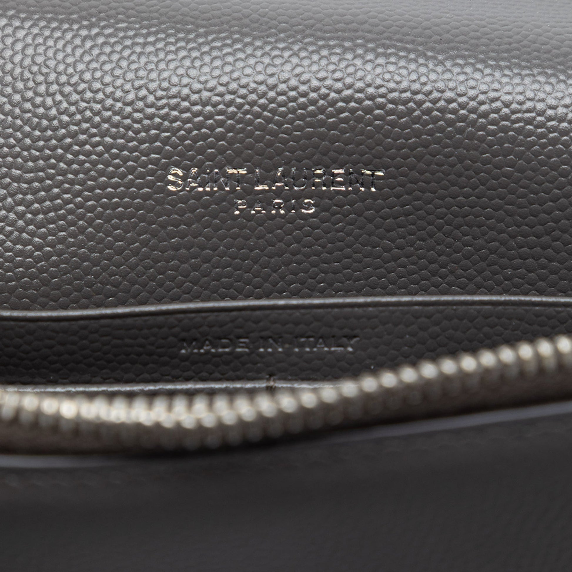 Saint Laurent Grain de Poudre Monogram Kate Tassel Wallet on Chain