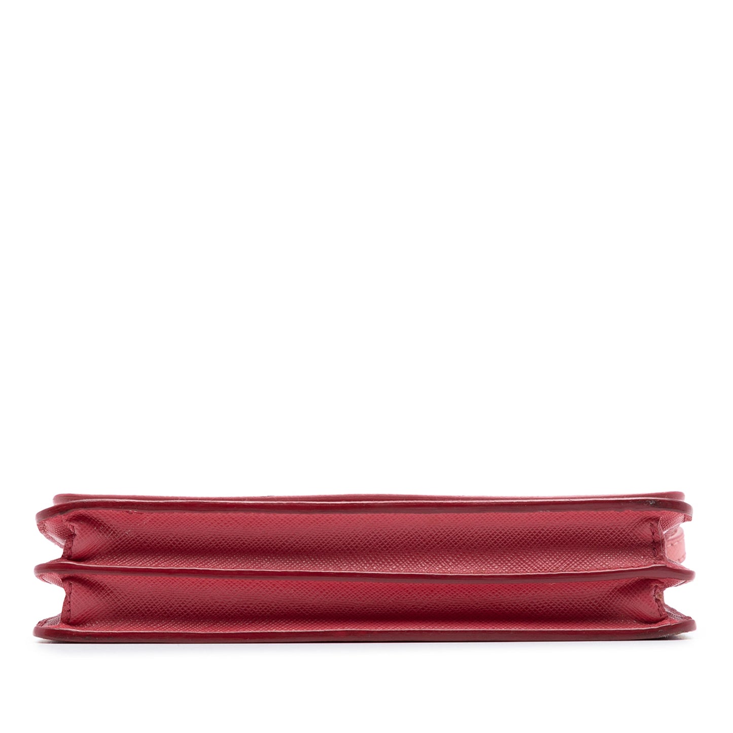 Prada Bicolor Saffiano Lux Wallet On Strap