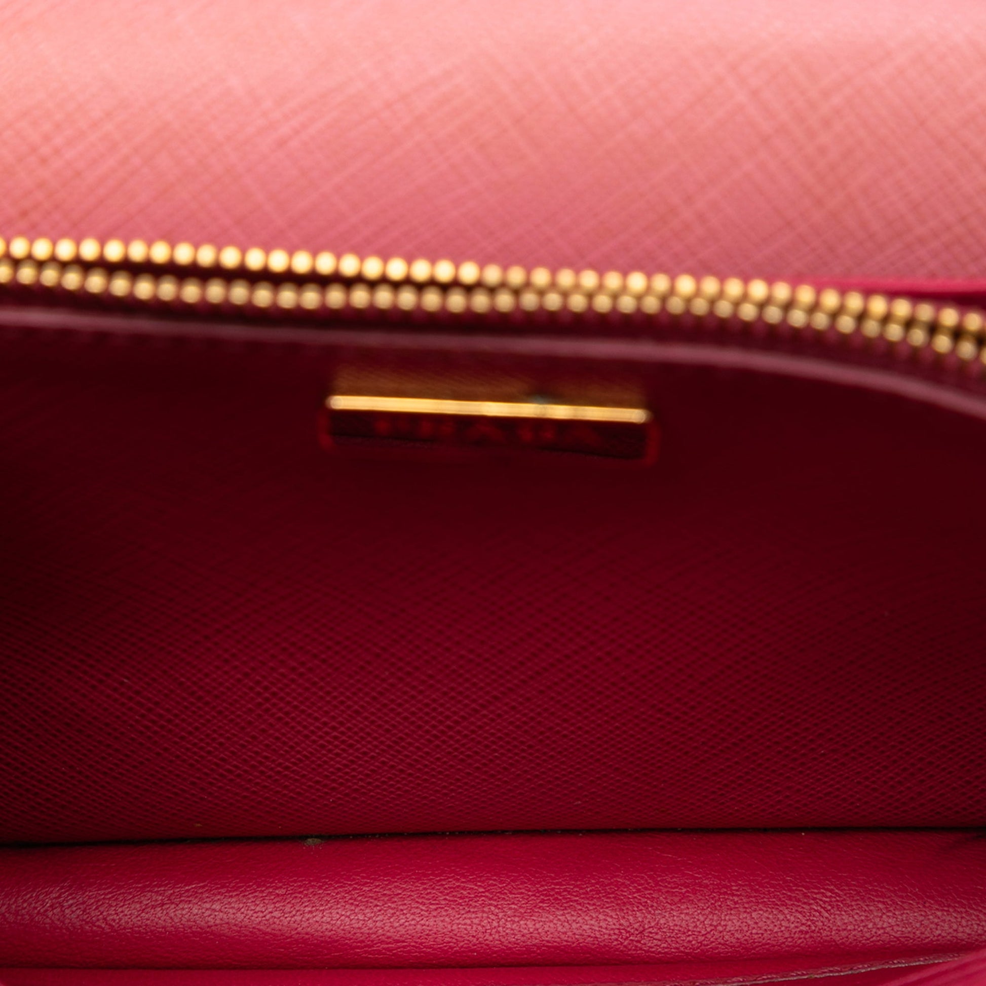 Prada Bicolor Saffiano Lux Wallet On Strap