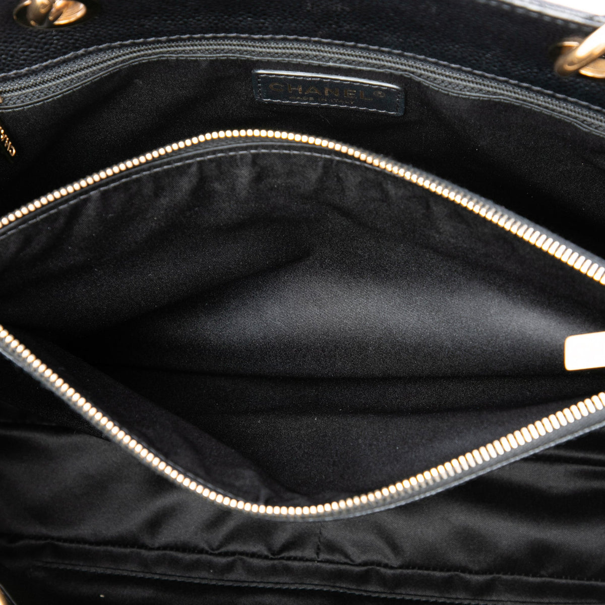 Chanel Caviar Grand Shopping Tote — Black