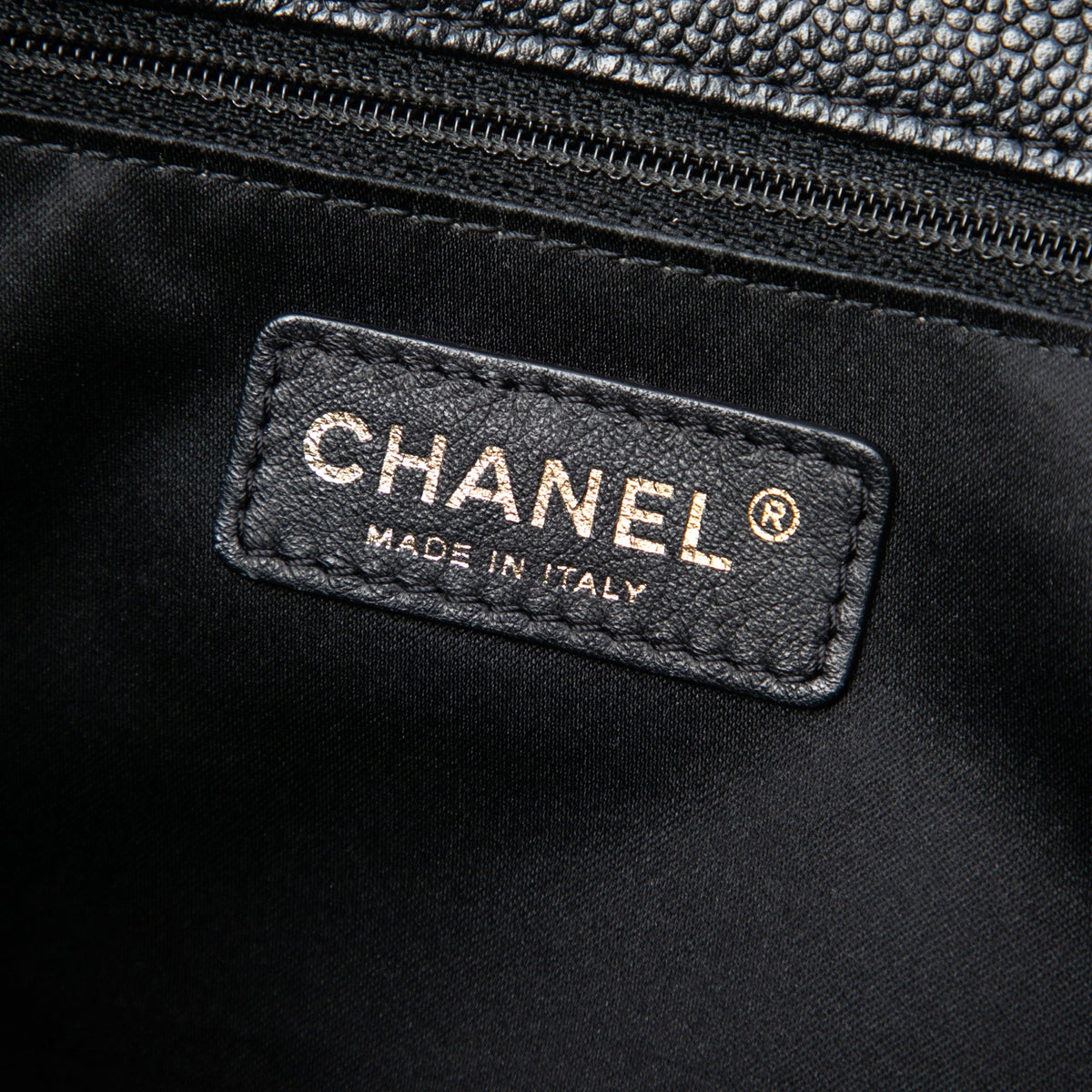 Chanel Caviar Grand Shopping Tote — Black
