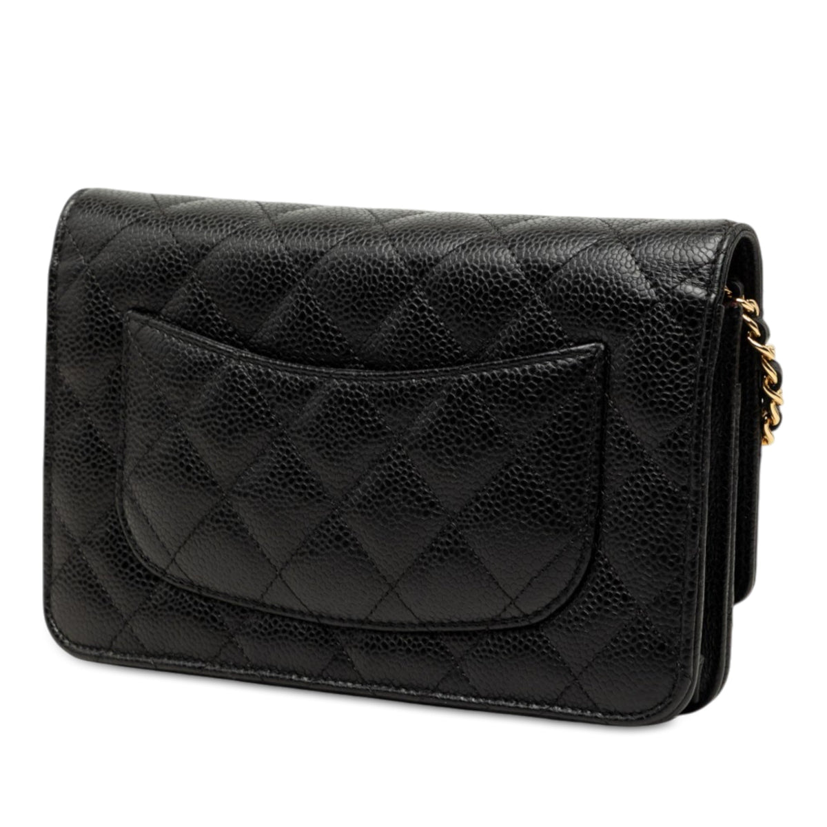 Chanel CC Quilted Caviar Wallet on Chain