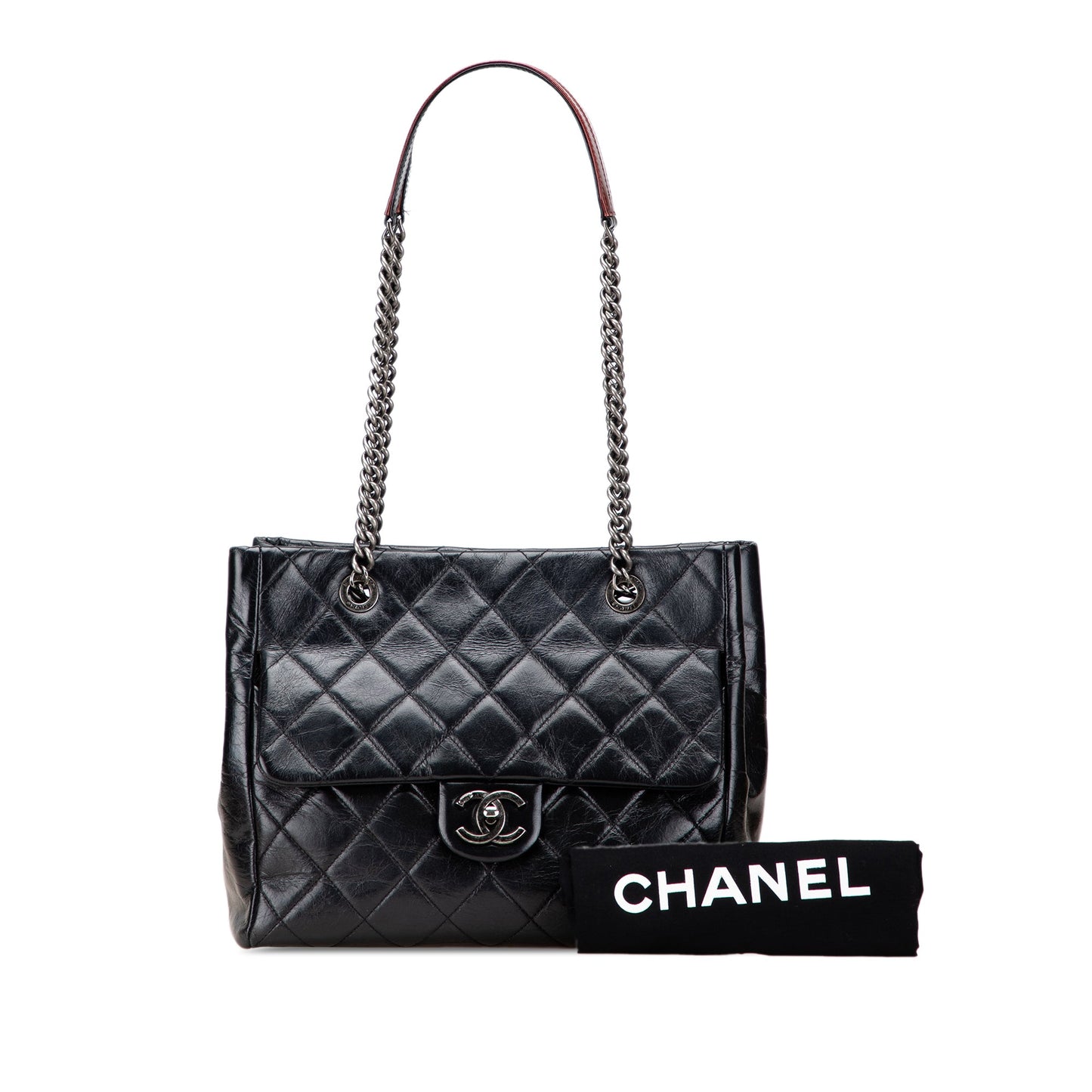 Chanel Small Quilted Glazed Calfskin Duo Color Tote