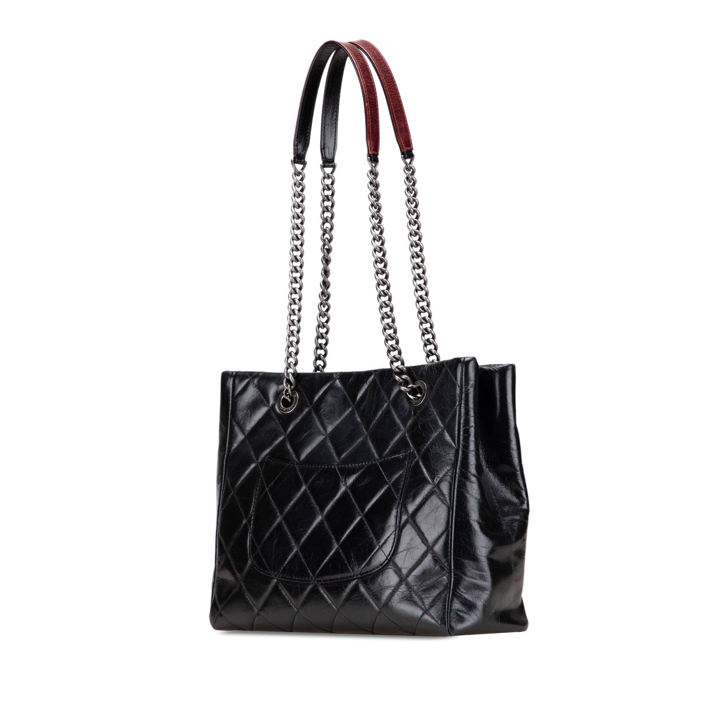 Chanel Small Quilted Glazed Calfskin Duo Color Tote