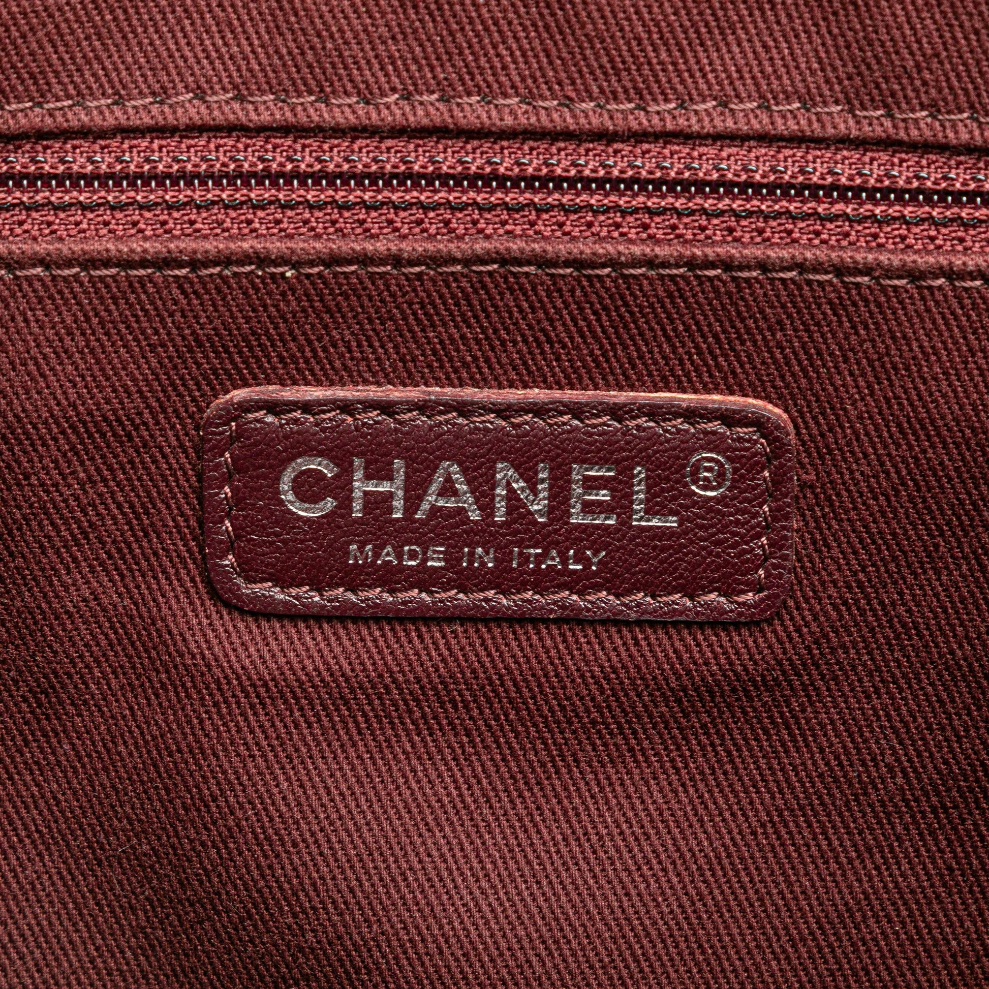 Chanel Small Quilted Glazed Calfskin Duo Color Tote