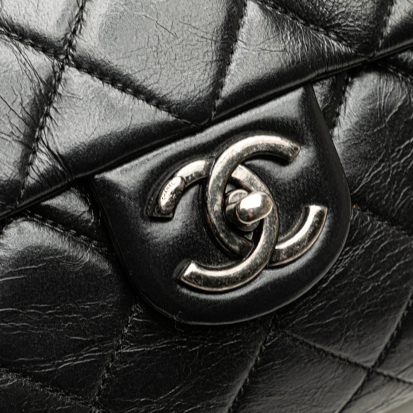 Chanel Small Quilted Glazed Calfskin Duo Color Tote