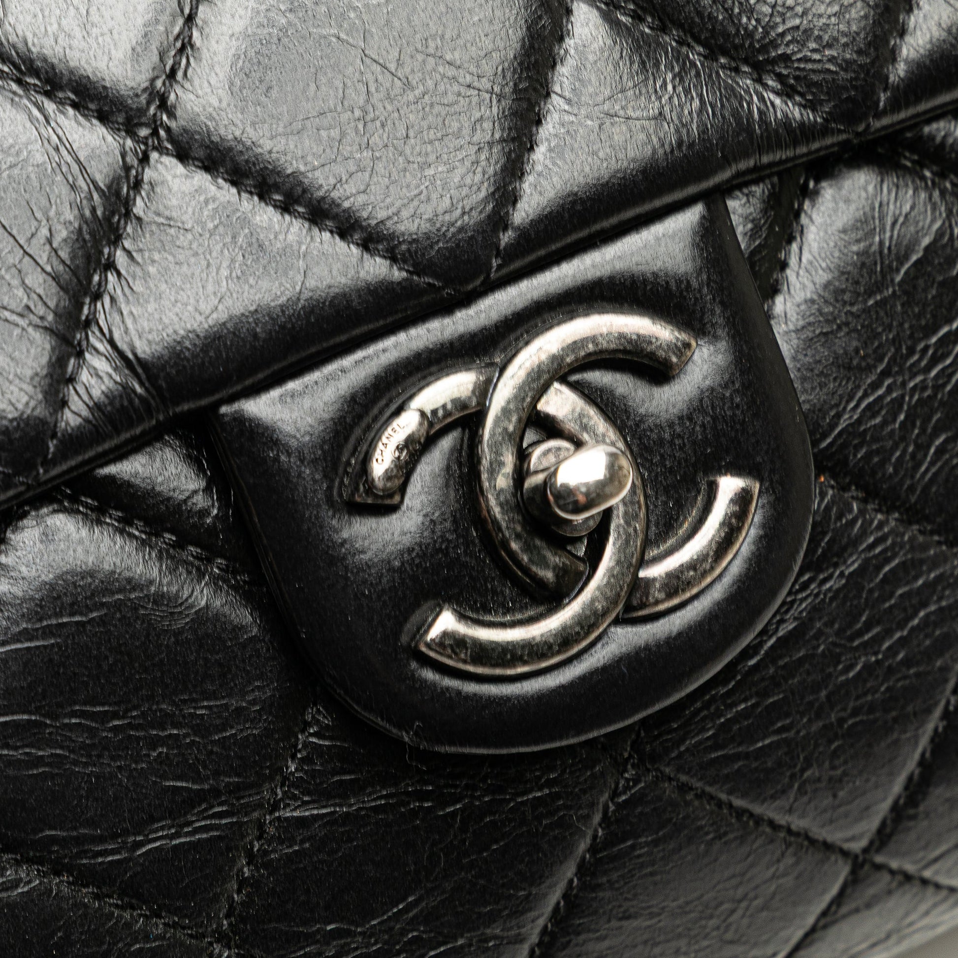 Chanel Small Quilted Glazed Calfskin Duo Color Tote