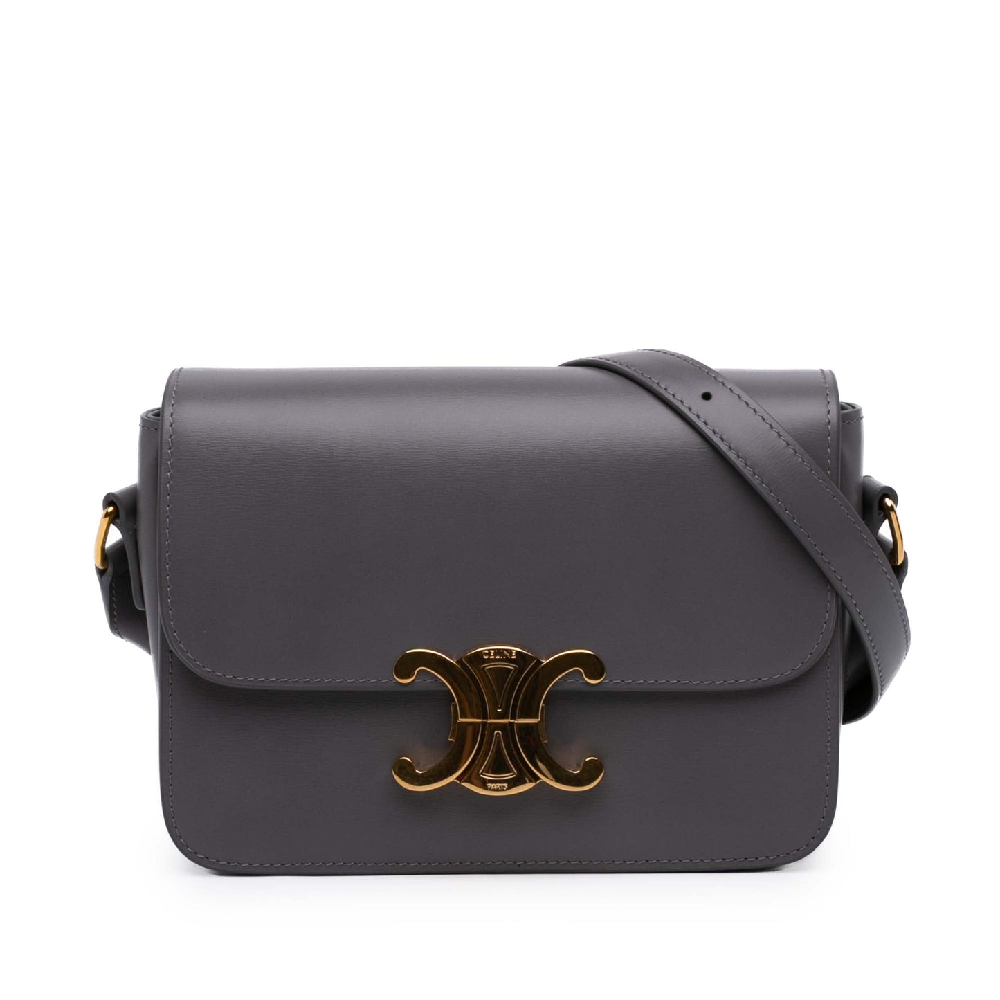 Celine Teen Shiny Calfskin Triomphe Crossbody