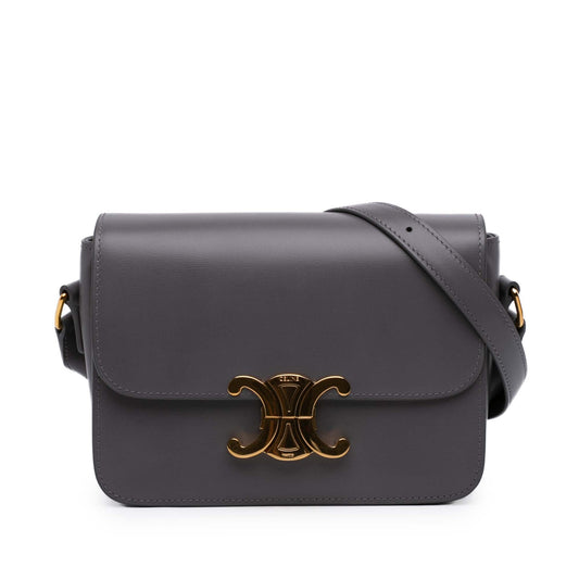 Celine Teen Shiny Calfskin Triomphe Crossbody