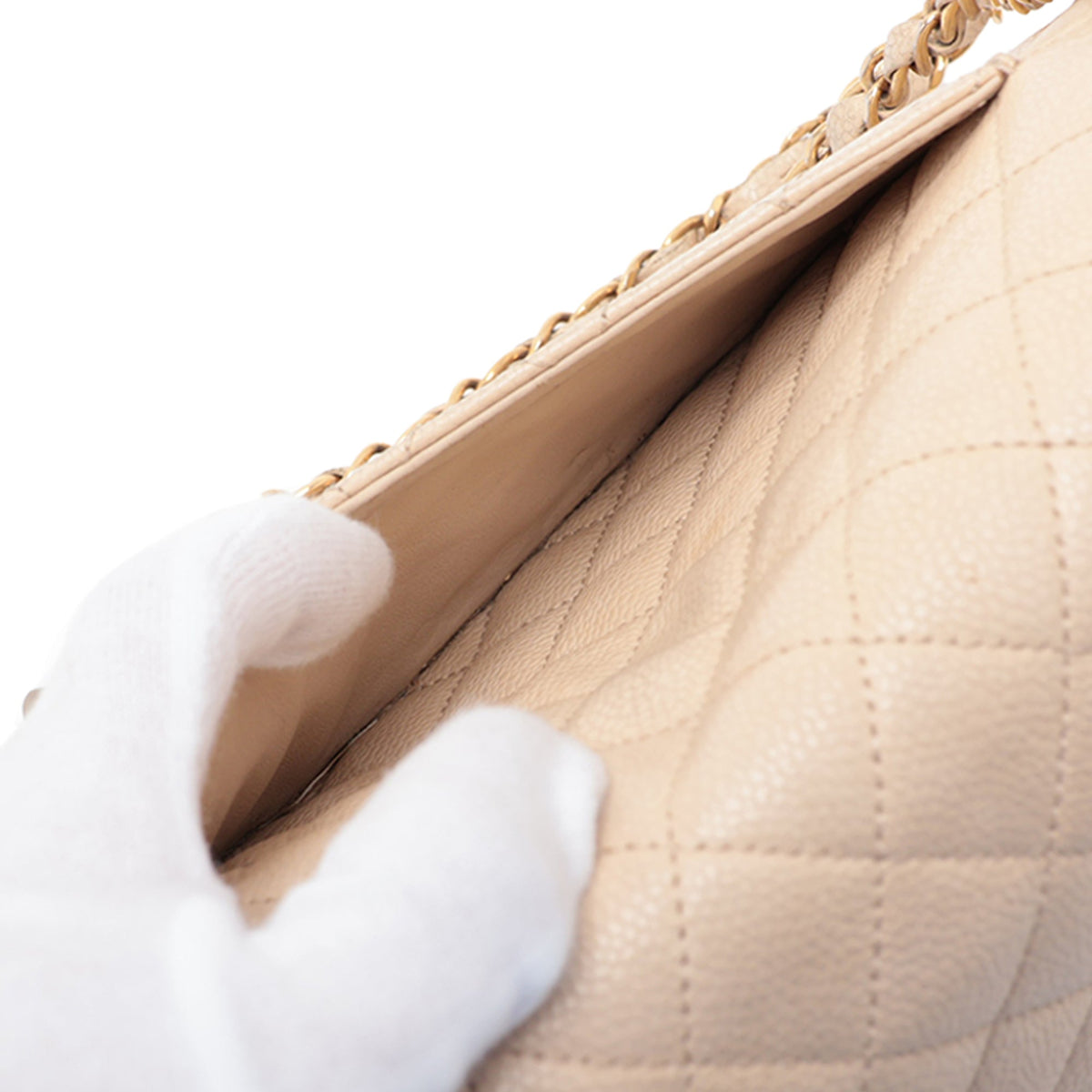 Chanel Medium Classic Caviar Double Flap — Gold